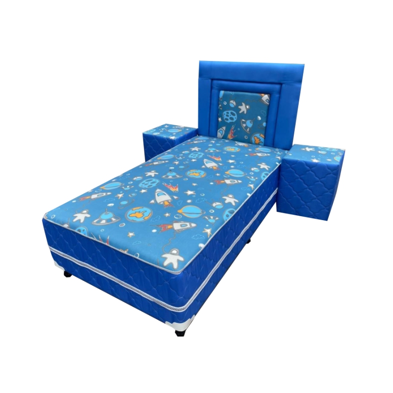 SOMMIER INFANTIL INMAPOL 1.00X1.90 TIPO FRANCES- AZUL