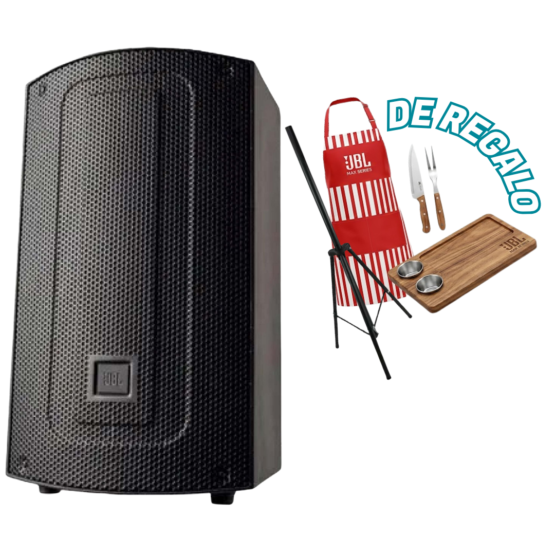 CAJA ACUSTICA JBL MAX 15 + PEDESTAL+KIT ASADOR