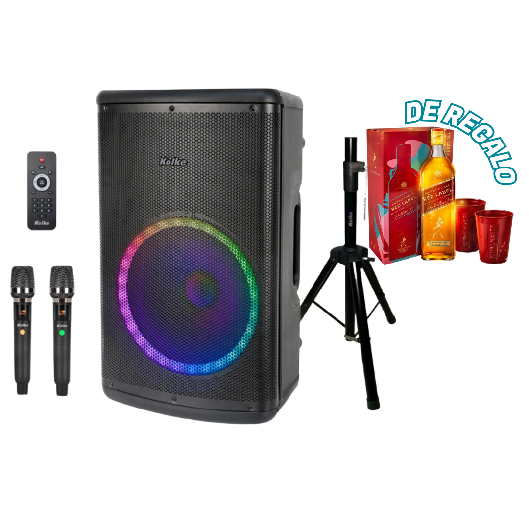 PARLANTE KOLKE FEST PROX15 KPB667+WHISKY C/ 2VASOS