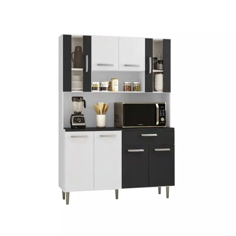 KIT DE COCINA GABI BLANCO/PRETO 8 P.
