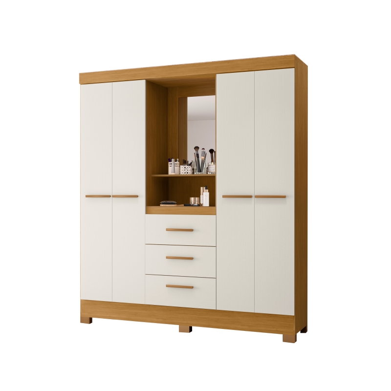 ROPERO CARIBE CAPELINHA FREIJO-OFF WHITE ACETINADO