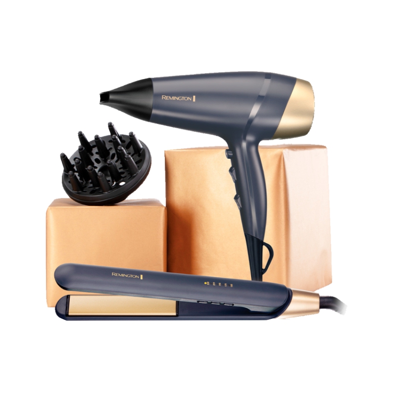 COMBO SECADOR + PLANCHITA C/ESTUCHE REMINGTON SAPP
