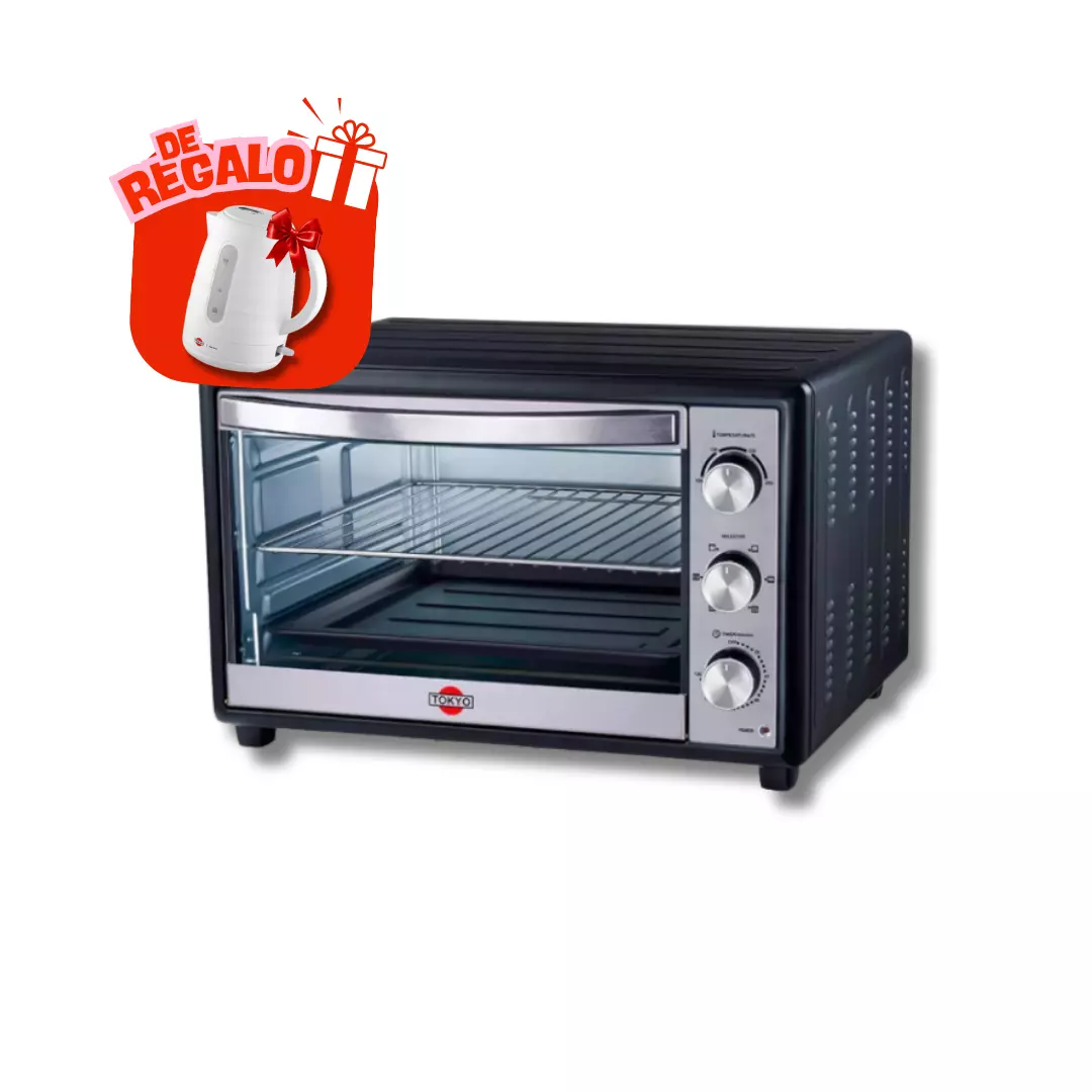 HORNO ELECT TOKYO LISTO PLUS 56L NEGRO